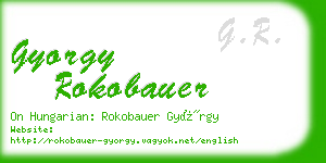 gyorgy rokobauer business card